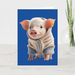KUSTPIG DIE EEN ZWEEKTER BIRTHDAY-WENSKAART BEKIJK KAART