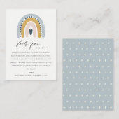 KUSTPINK HEART RAINBOW BOOK VERZOEK BABY SHOWER INFORMATIEKAARTJE (Voorkant / Achterkant)