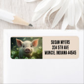KUSTPINK PIG RETURN ADRES ETIKETTERS ETIKET (Insitu)