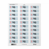 KUSTPINK PIG RETURN ADRES ETIKETTERS ETIKET (Full Sheet)