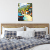 kustplaats canvas afdruk (Insitu (Slaapkamer))