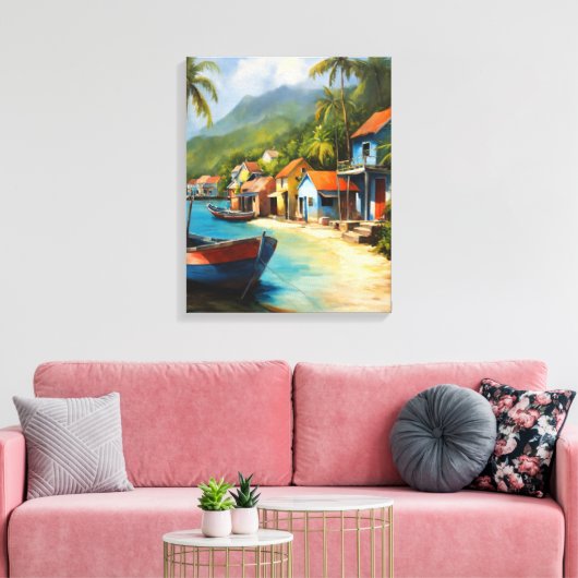kustplaats canvas afdruk (Insitu (Woonkamer))