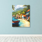 kustplaats canvas afdruk (Insitu (Houten vloer))