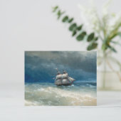 Kustplaats met Stormy Waters Ivan Aivazovsky Briefkaart (Staand voorkant)