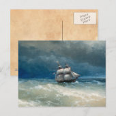 Kustplaats met Stormy Waters Ivan Aivazovsky Briefkaart (Voorkant / Achterkant)