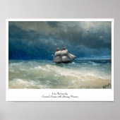 Kustplaats met Stormy Waters Ivan Aivazovsky Poster (Voorkant)