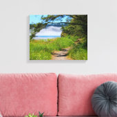 Kustplaats, weg naar strand, kust, mooi, mooi canvas afdruk (Insitu (Woonkamer))