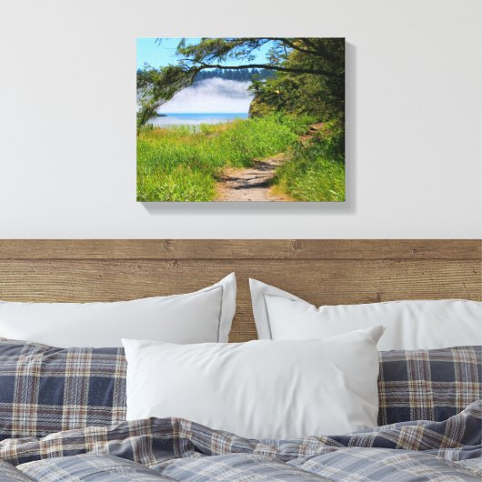 Kustplaats, weg naar strand, kust, mooi, mooi canvas afdruk (Insitu (Slaapkamer))