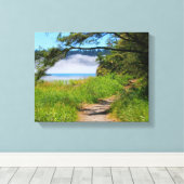 Kustplaats, weg naar strand, kust, mooi, mooi canvas afdruk (Insitu (Houten vloer))