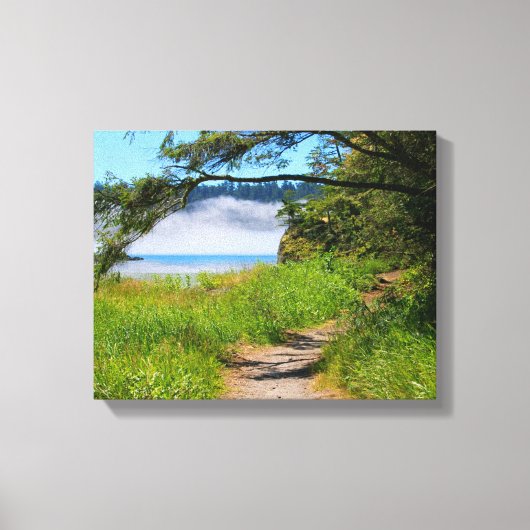 Kustplaats, weg naar strand, kust, mooi, mooi canvas afdruk (Voorkant)