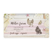 Kustplank hout rustiek script ei karton label (Voorkant)