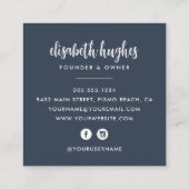 Kustplein voor de Waterverf Pearl en Oyster Vierkante Visitekaartje (Achterkant)