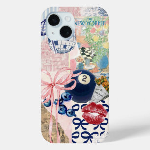 Kustpreppy Collage, Zomercollage Telefoonhoesje iPhone 15 Case