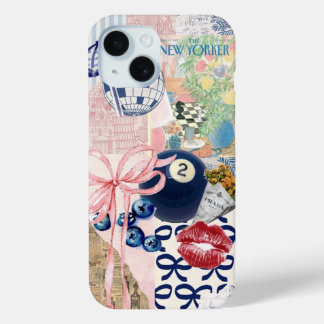 Kustpreppy Collage, Zomercollage Telefoonhoesje iPhone 15 Case