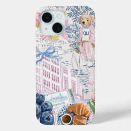Kustpreppy Collage, Zomercollage Telefoonhoesje iPhone 15 Case