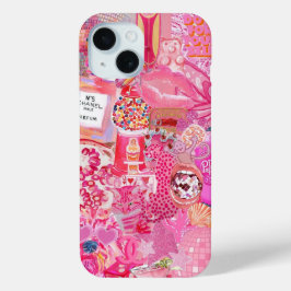 Kustpreppy Collage, Zomercollage Telefoonhoesje iPhone 15 Case