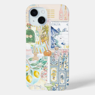 Kustpreppy Collage, Zomercollage Telefoonhoesje iPhone 15 Case