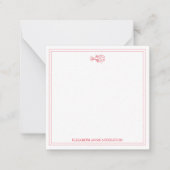 Kustpreppy Red en White Lobster gepersonaliseerd Notitiekaartje (Voorkant)