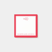 Kustpreppy Red en White Lobster gepersonaliseerd Post-it® Notes (Voorkant)