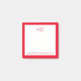 Kustpreppy Red en White Lobster gepersonaliseerd Post-it® Notes