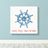 Kustprijsopgave | Familie brengt me altijd thuis Canvas Afdruk (Insitu (Houten vloer))