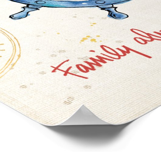 Kustprijsopgave | Familie brengt me altijd thuis Poster (Hoek)