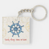 Kustprijsopgave | Familie brengt me altijd thuis Sleutelhanger (Achterkant)