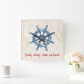 Kustprijsopgave | Familie brengt me altijd thuis Vierkante Klok (Huis)