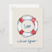 Kustprijsopgave | Liefde is de beste levensredder Briefkaart (Voorkant / Achterkant)