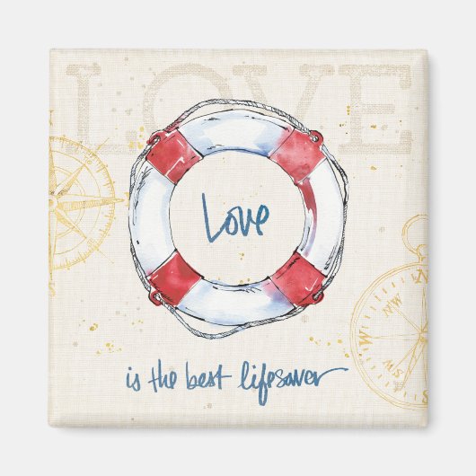 Kustprijsopgave | Liefde is de beste levensredder Magneet (Voorkant)
