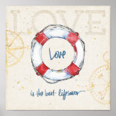 Kustprijsopgave | Liefde is de beste levensredder Poster (Voorkant)
