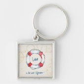 Kustprijsopgave | Liefde is de beste levensredder Sleutelhanger (Voorkant)