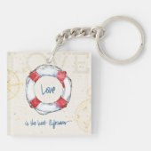Kustprijsopgave | Liefde is de beste levensredder Sleutelhanger (Achterkant)
