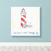 Kustprijsopgave | Tijd nemen om door het leven te  Canvas Afdruk (Insitu (Houten vloer))