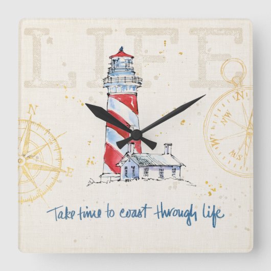 Kustprijsopgave | Tijd nemen om door het leven te Vierkante Klok (Voorkant)