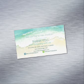 Kustproducten bedankt voor je winkelen magnetisch visitekaartje (Voorbeeld)