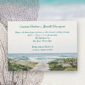 Kustpromenade Handgeschreven Ganzepen Huwelijk Kaart