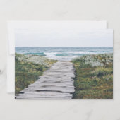 Kustpromenade Handgeschreven Ganzepen Huwelijk Kaart (Achterkant)