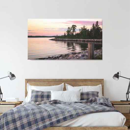 Kustreflecties Canvas Afdruk (Insitu (Slaapkamer))