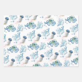 Kustregeling in het kader van de Waterverf Zee Inpakpapier Vel