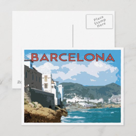 Kustreisstijl Barcelona, Spanje Briefkaart (Voorkant / Achterkant)