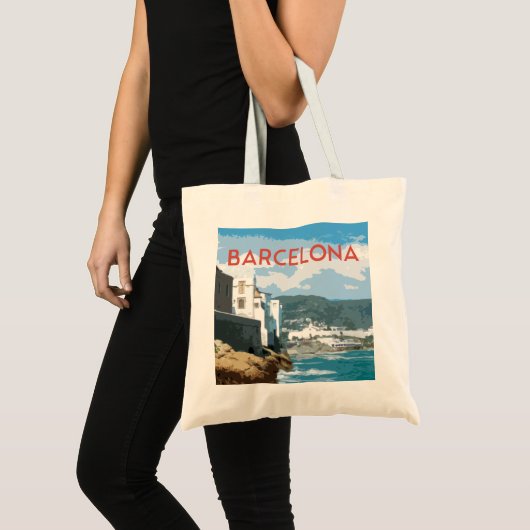 Kustreisstijl Barcelona, Spanje Tote Bag (Voorkant (product))