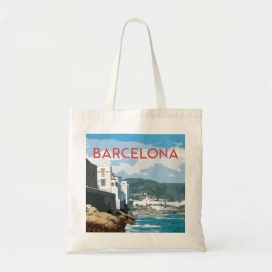 Kustreisstijl Barcelona, Spanje Tote Bag (Voorkant)
