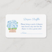 Kustrenma Baby Boy Shower Diaper Raffle Informatiekaartje (Voorkant)