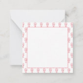 Kustrode en witte kreeften Monogram Notitiekaartje (Achterkant)