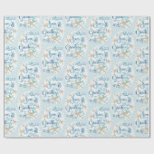 Kustroet met tropische kerstmis: zonen groeten cadeaupapier (Vlak)