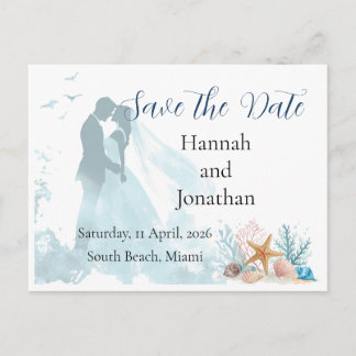 Kustromance Trouw Save the Date Uitnodiging Briefkaart