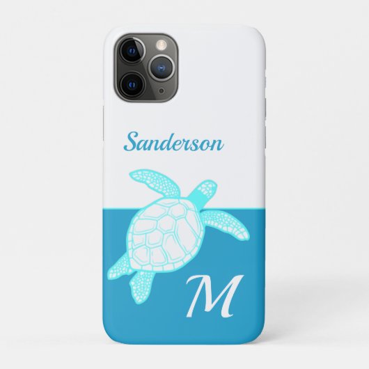 Kustroodblauw Blauwgroen Zee White Case-Mate iPhone Case (Achterkant)