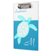 Kustroodblauw Blauwgroen Zee White Klembord (Links)