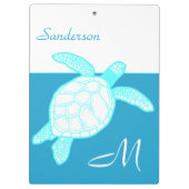 Kustroodblauw Blauwgroen Zee White Klembord (Achterkant)